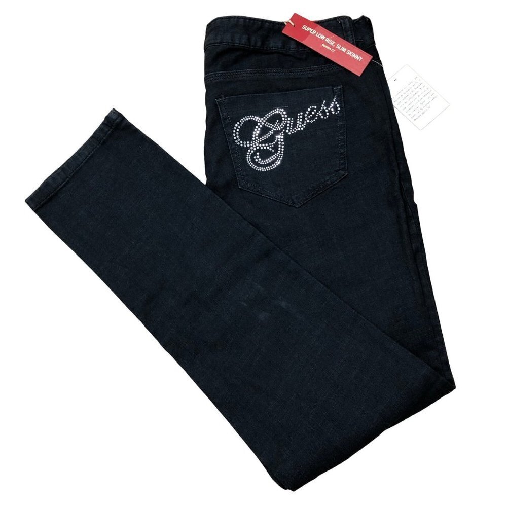 GUESS MARINA FIT SUPER LOW‎ RISE SKINNY 31 JEANS NWT